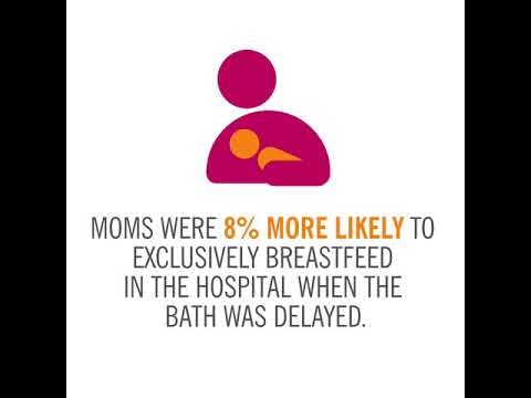 Delaying Newborn's First Bath In The Hospital Increases Breastfeeding Success