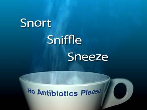 Snort, Sniffle, Sneeze. No Antiobiotics Please!